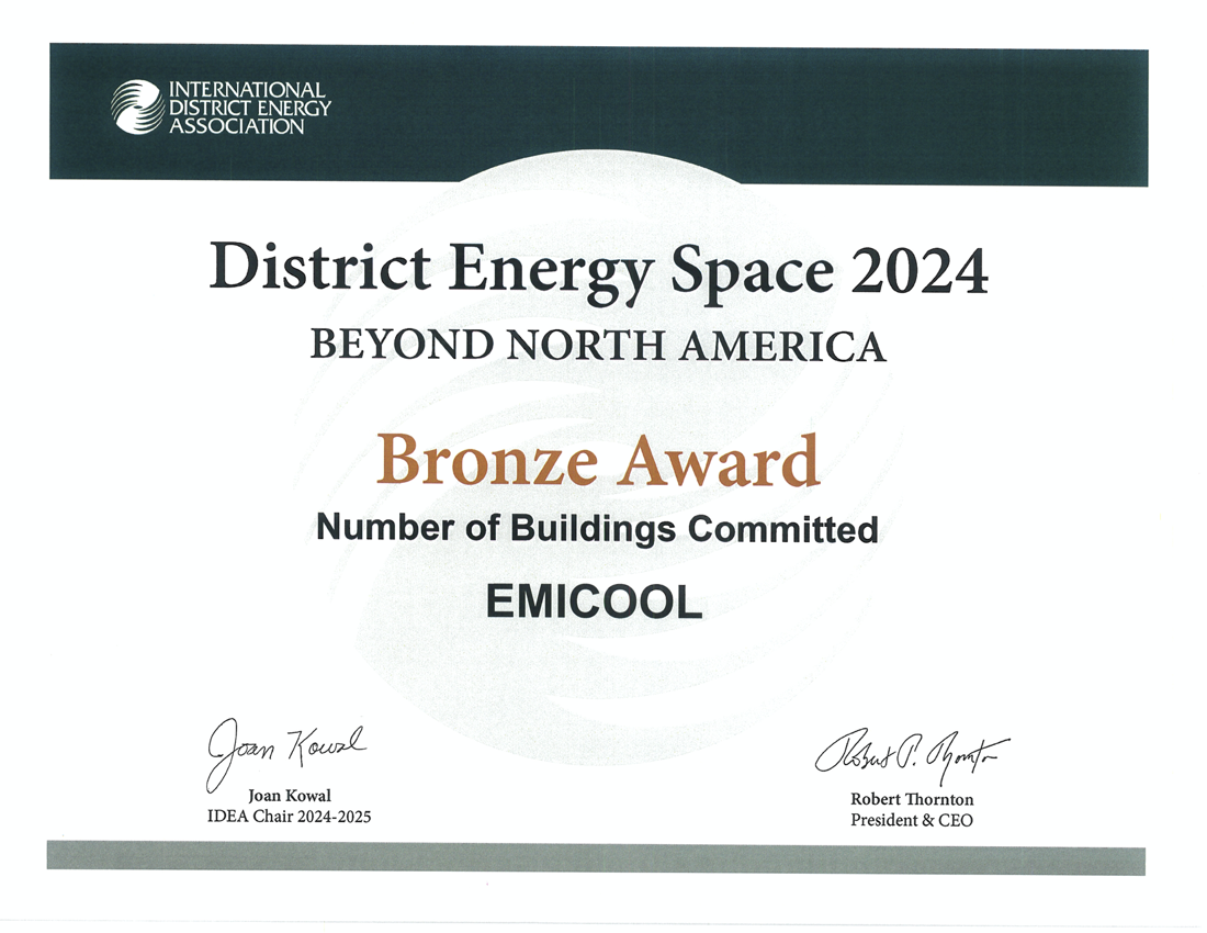 District Energy Space 2024 Beyond North America "Bronze Award" Number of  Buildings Committed